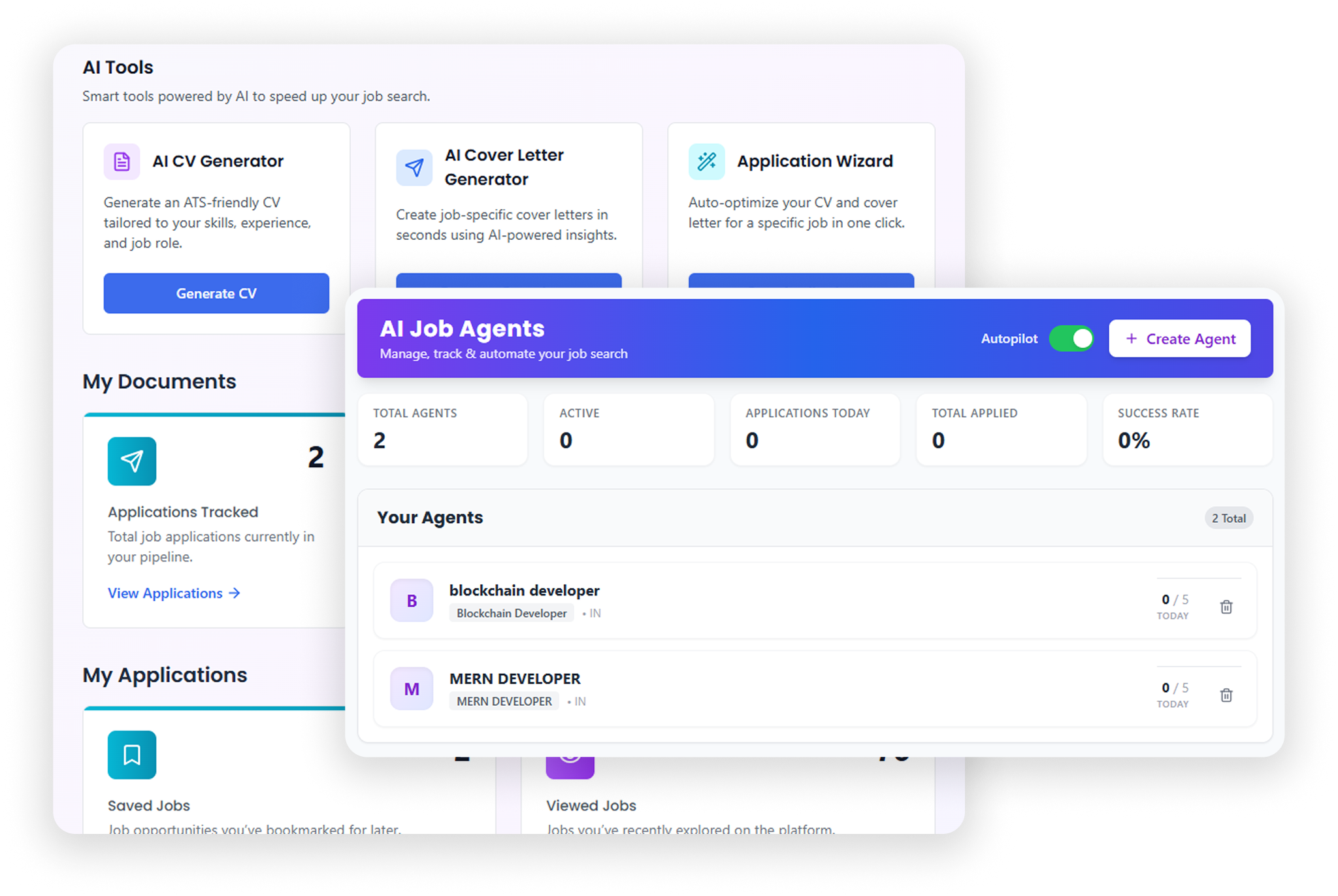 Automated application workflow illustration